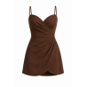 Vestido corto marrón